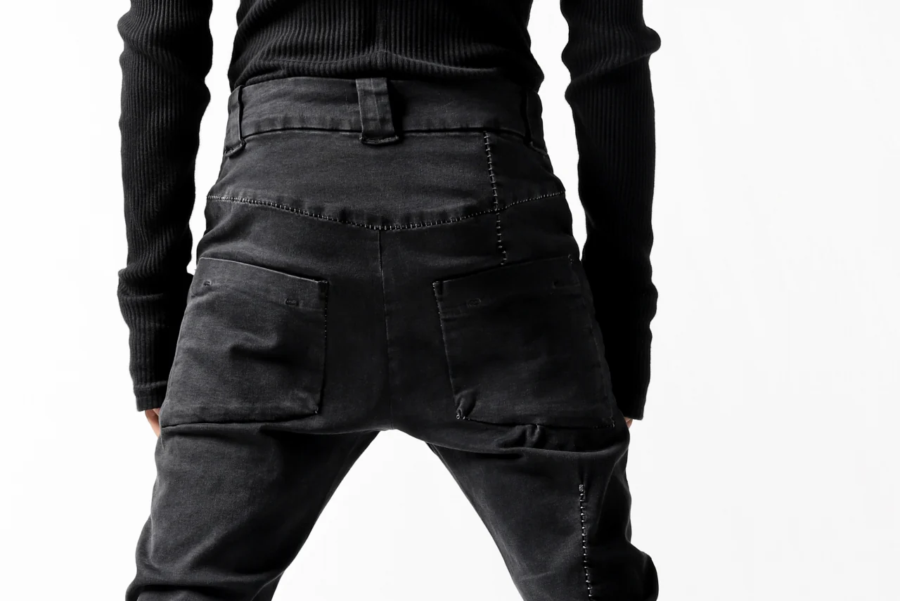 thomkrom OVER LOCKED SKINNY TROUSERS /  HYPER STRETCH DENIM (BLACK) - Image 39