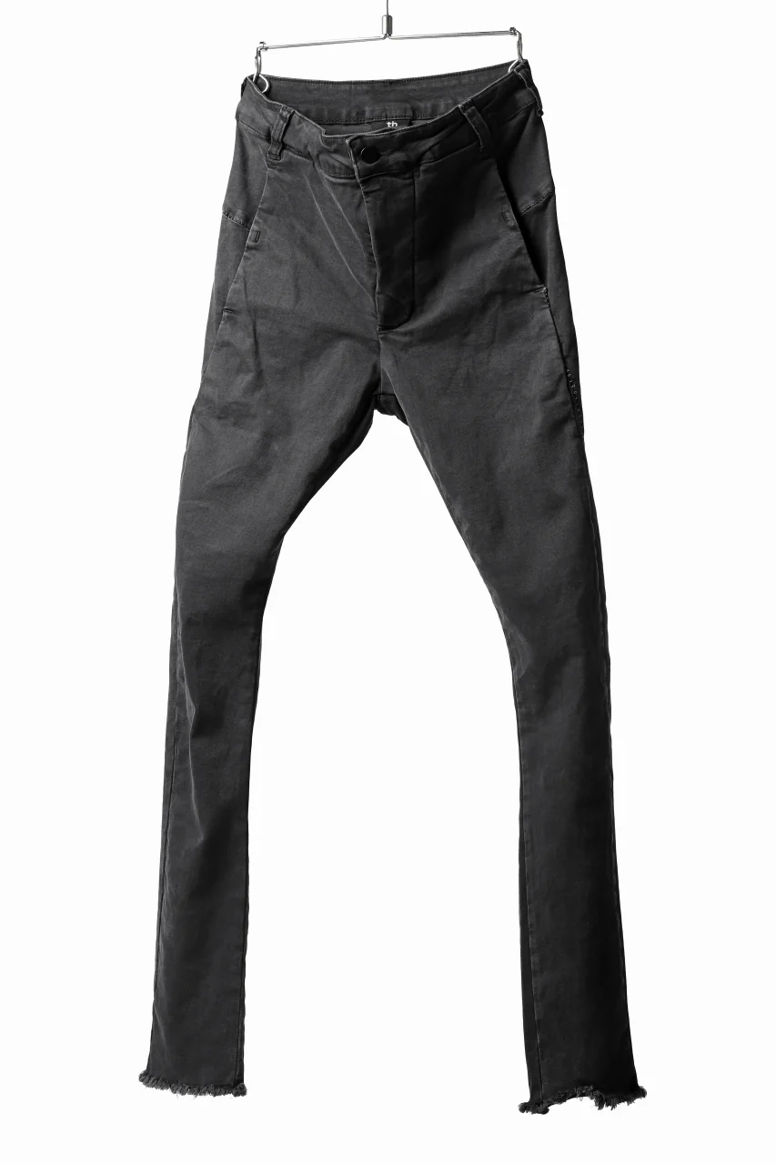 thomkrom OVER LOCKED SKINNY TROUSERS / HYPER STRETCH DENIM (DARK GREY) - Image 11