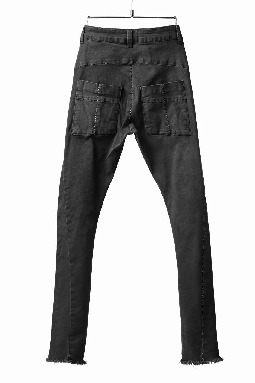 thomkrom OVER LOCKED SKINNY TROUSERS / HYPER STRETCH DENIM (DARK GREY) - Image 12