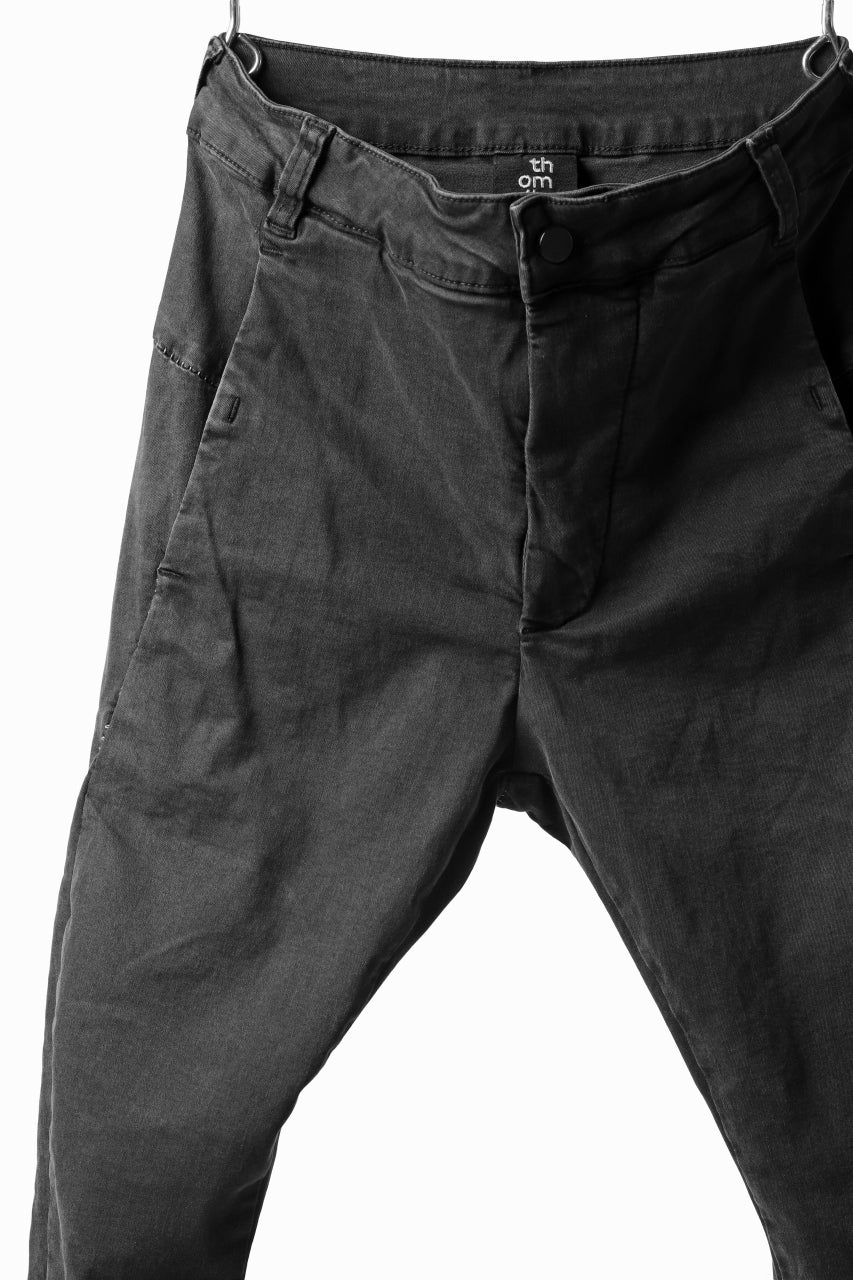 thomkrom OVER LOCKED SKINNY TROUSERS / HYPER STRETCH DENIM (DARK GREY) - Image 15