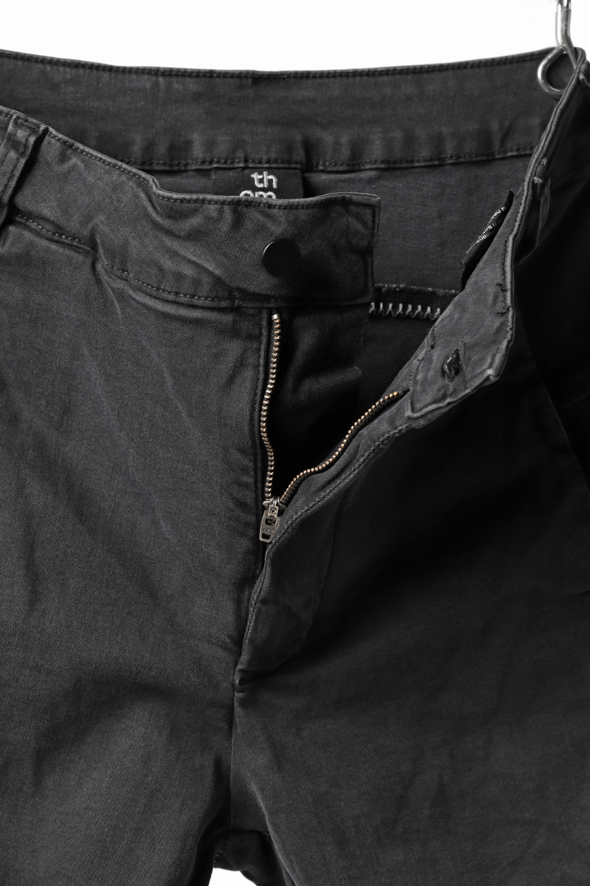 thomkrom OVER LOCKED SKINNY TROUSERS / HYPER STRETCH DENIM (DARK GREY) - Image 16