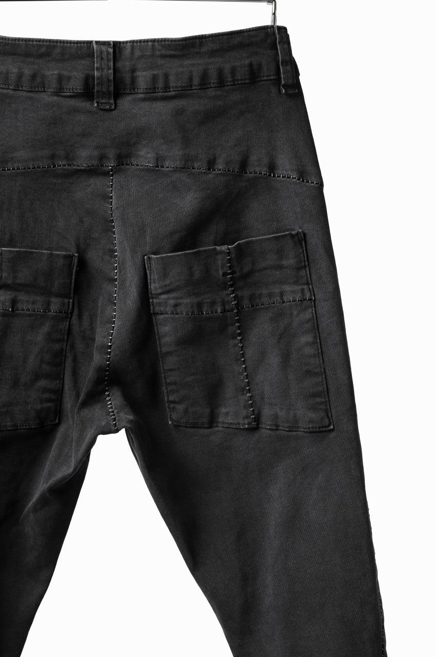 thomkrom OVER LOCKED SKINNY TROUSERS / HYPER STRETCH DENIM (DARK GREY) - Image 18