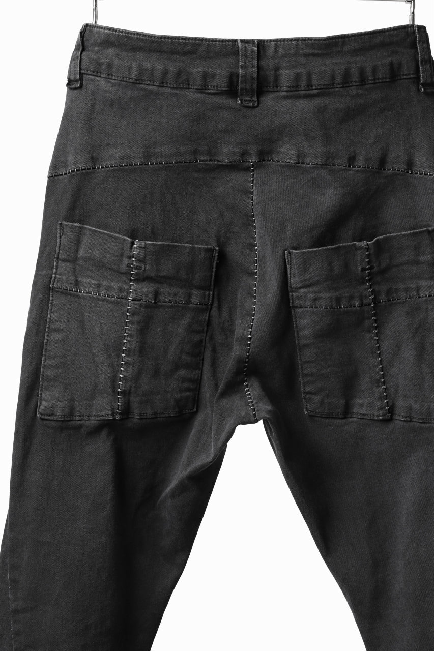 thomkrom OVER LOCKED SKINNY TROUSERS / HYPER STRETCH DENIM (DARK GREY) - Image 21