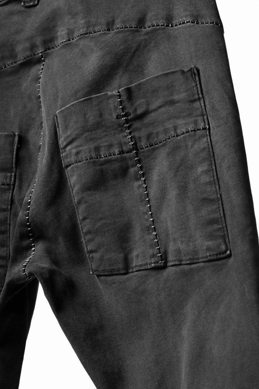 thomkrom OVER LOCKED SKINNY TROUSERS / HYPER STRETCH DENIM (DARK GREY) - Image 22