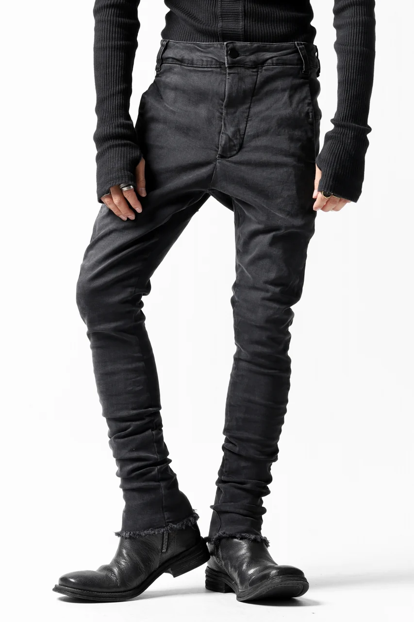 thomkrom OVER LOCKED SKINNY TROUSERS / HYPER STRETCH DENIM (DARK GREY) - Image 28