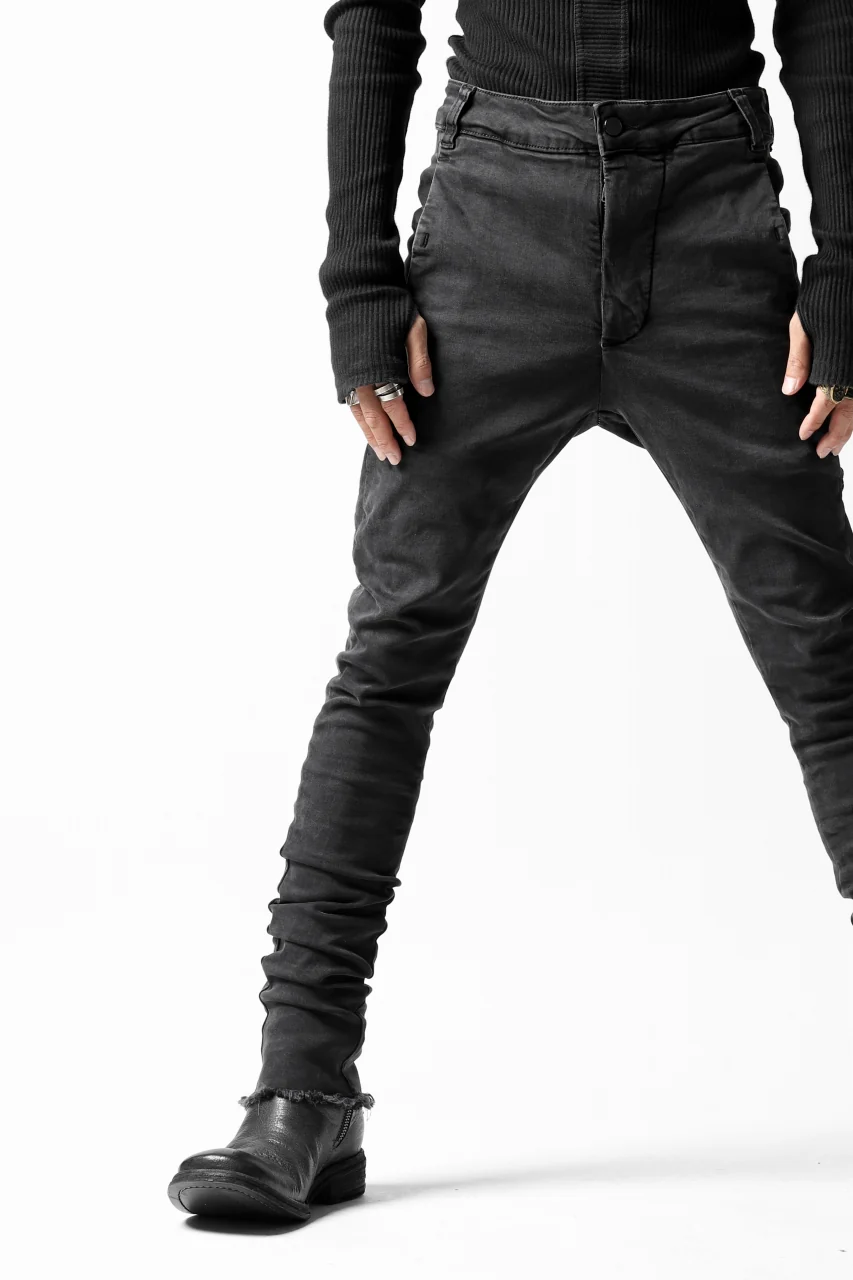 thomkrom OVER LOCKED SKINNY TROUSERS / HYPER STRETCH DENIM (DARK GREY) - Image 29