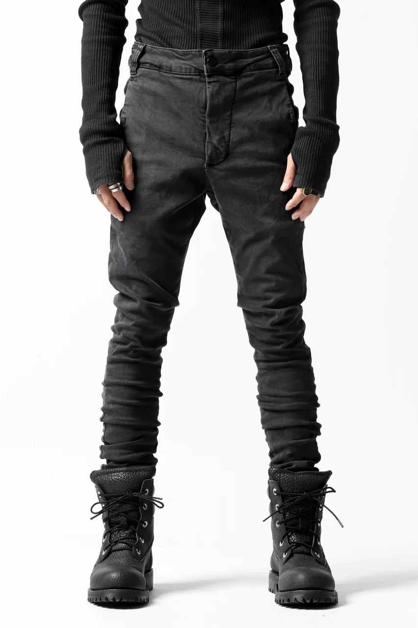 thomkrom OVER LOCKED SKINNY TROUSERS / HYPER STRETCH DENIM (DARK GREY) - Image 32