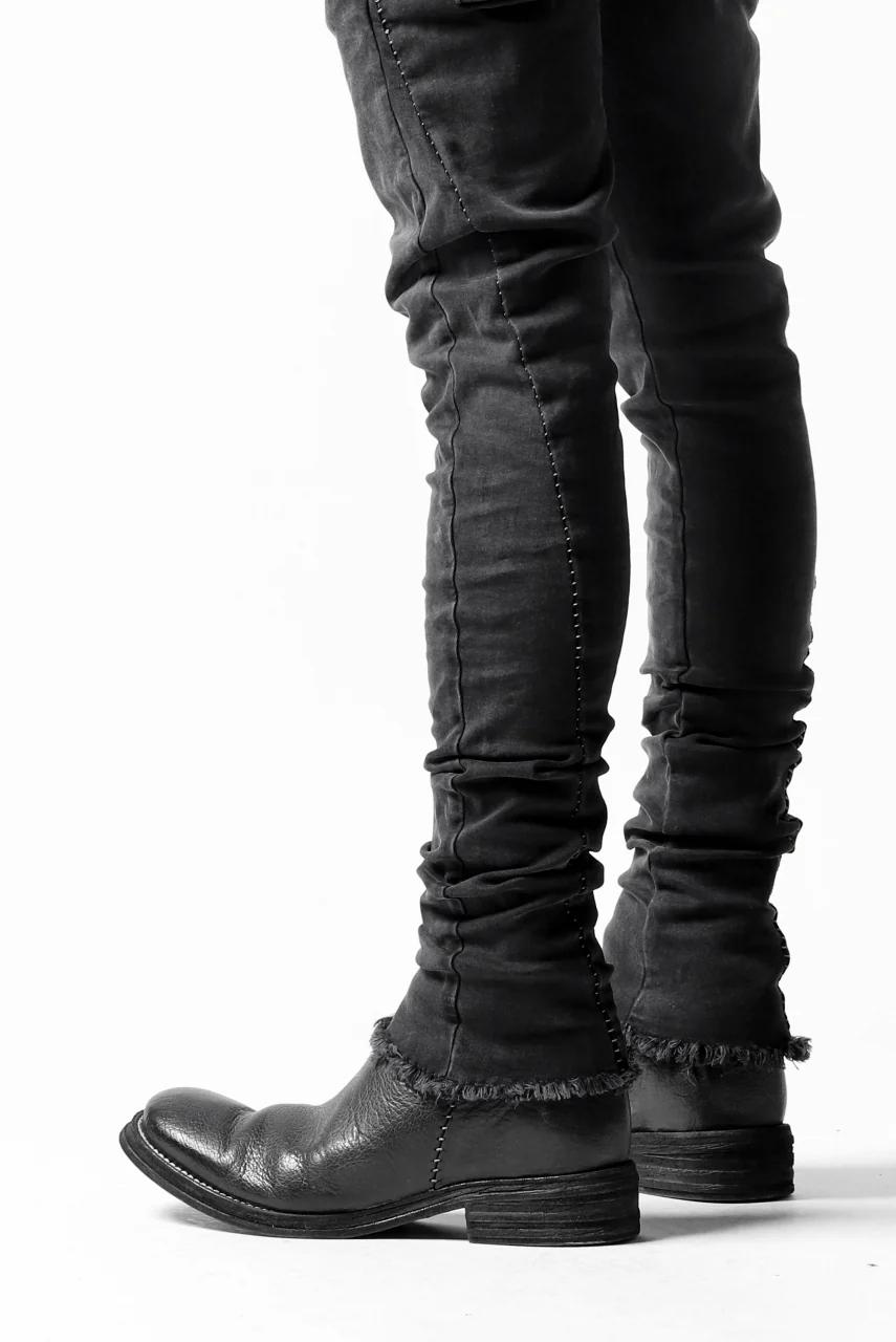 thomkrom OVER LOCKED SKINNY TROUSERS / HYPER STRETCH DENIM (DARK GREY) - Image 35