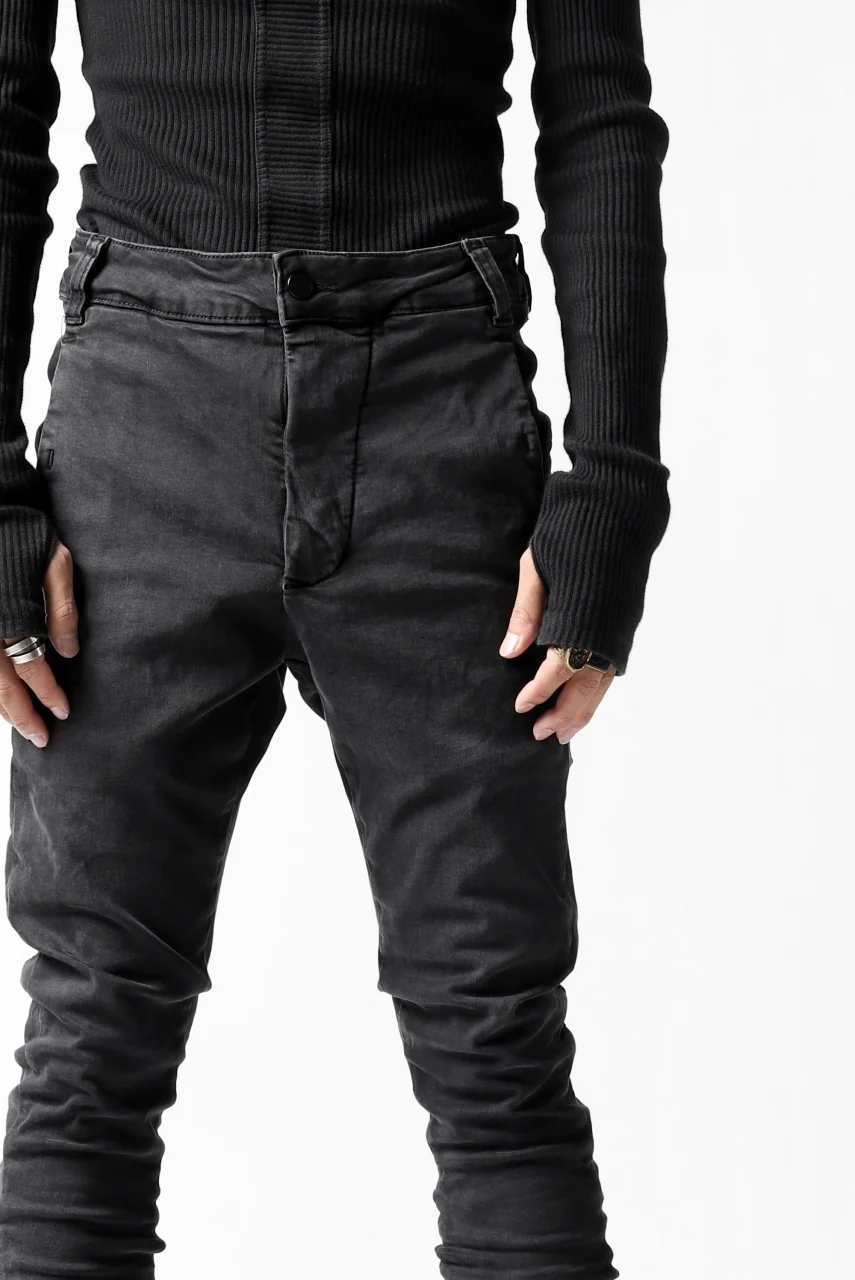 thomkrom OVER LOCKED SKINNY TROUSERS / HYPER STRETCH DENIM (DARK GREY) - Image 37