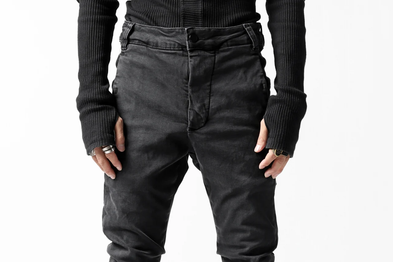 thomkrom OVER LOCKED SKINNY TROUSERS / HYPER STRETCH DENIM (DARK GREY) - Image 39