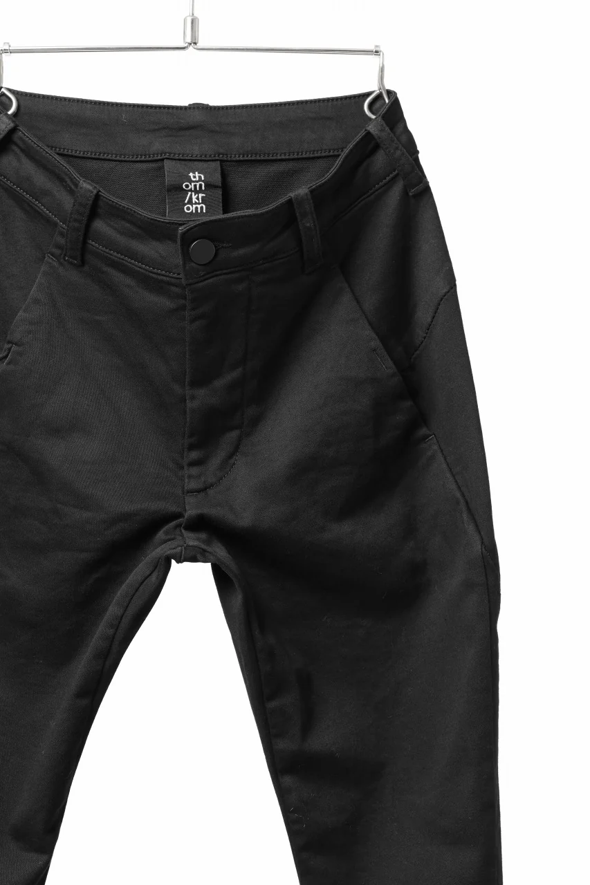 thom/krom OVER LOCKED SKINNY TROUSERS / STRETCH KNIT DENIM (BLACK) - Image 14