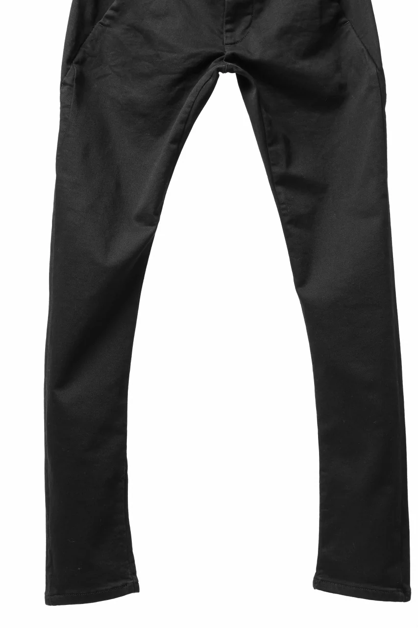 thom/krom OVER LOCKED SKINNY TROUSERS / STRETCH KNIT DENIM (BLACK) - Image 15