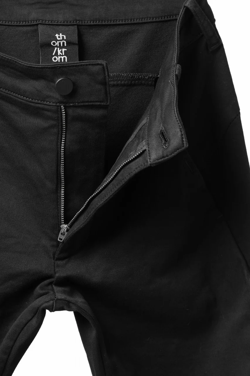 thom/krom OVER LOCKED SKINNY TROUSERS / STRETCH KNIT DENIM (BLACK) - Image 17