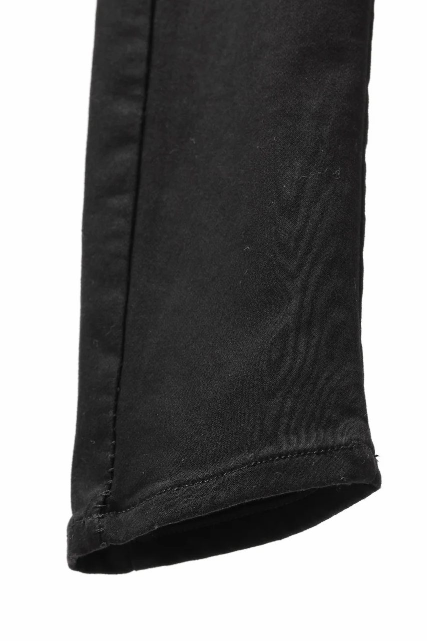 thom/krom OVER LOCKED SKINNY TROUSERS / STRETCH KNIT DENIM (BLACK) - Image 21