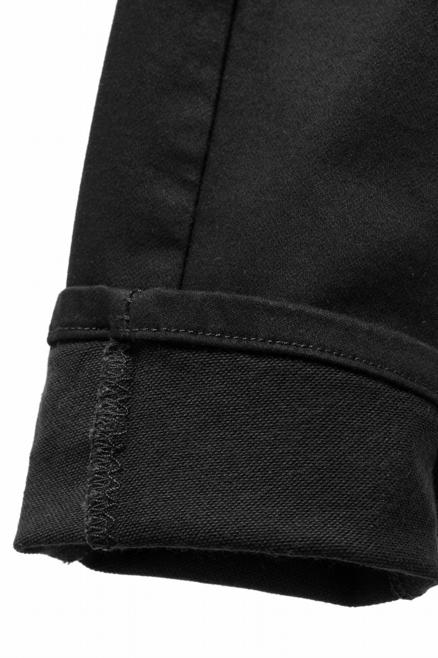 thom/krom OVER LOCKED SKINNY TROUSERS / STRETCH KNIT DENIM (BLACK) - Image 22