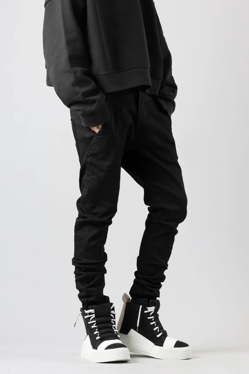 thom/krom OVER LOCKED SKINNY TROUSERS / STRETCH KNIT DENIM (BLACK) - Image 6