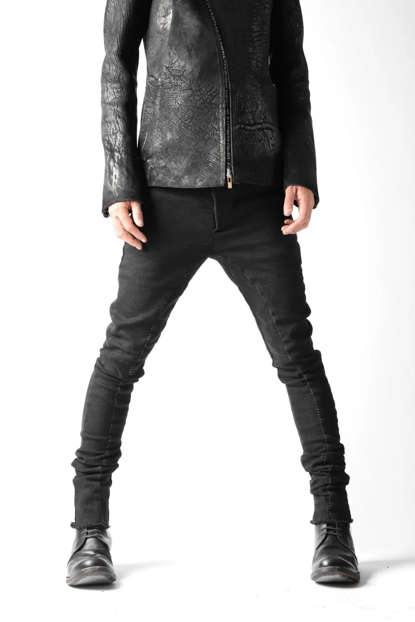 thomkrom OVERLOCKED BIAS FRONT SKINNY / STRETCH DENIM (BLACK) - Image 3