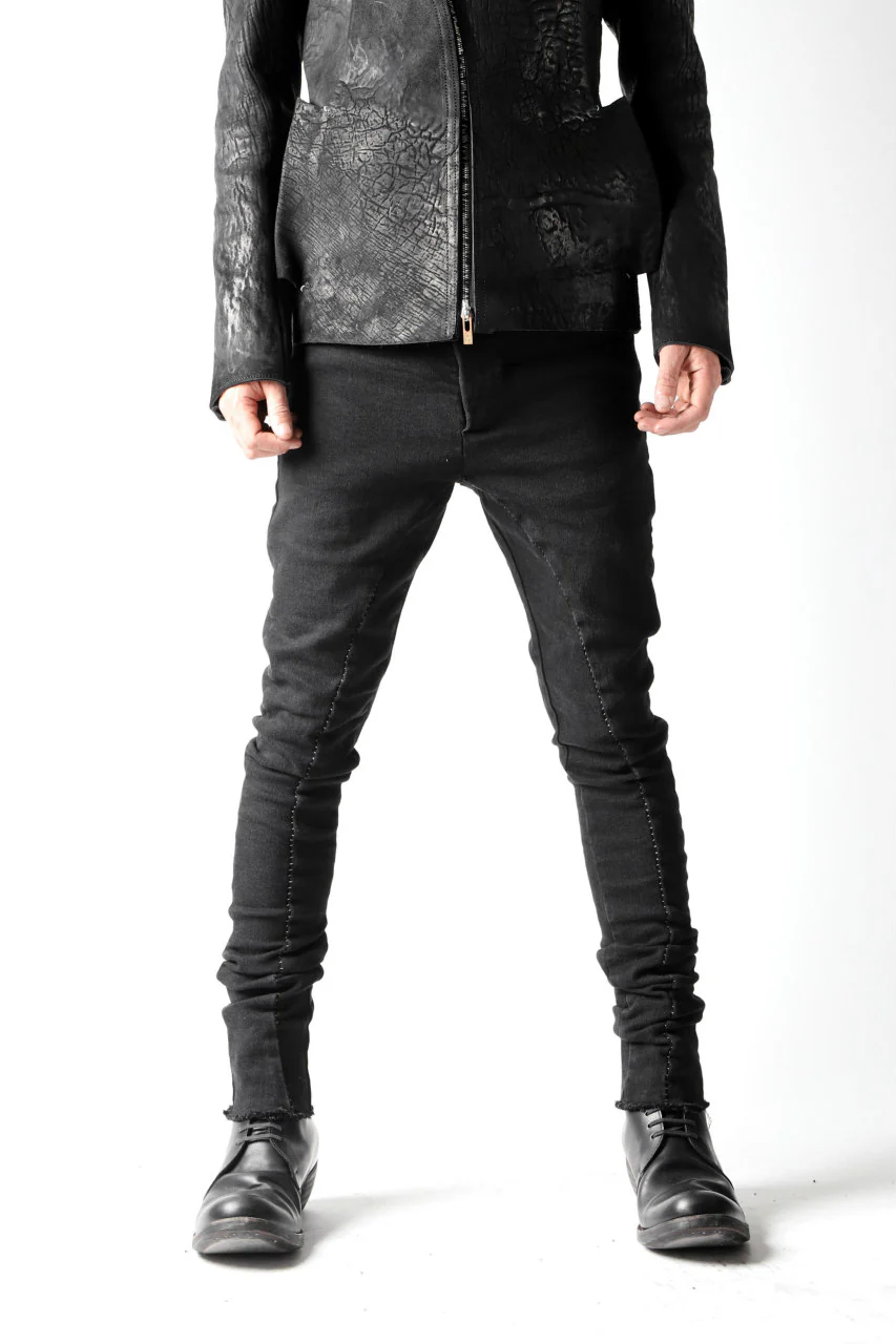 thomkrom OVERLOCKED BIAS FRONT SKINNY / STRETCH DENIM (BLACK) - Image 4