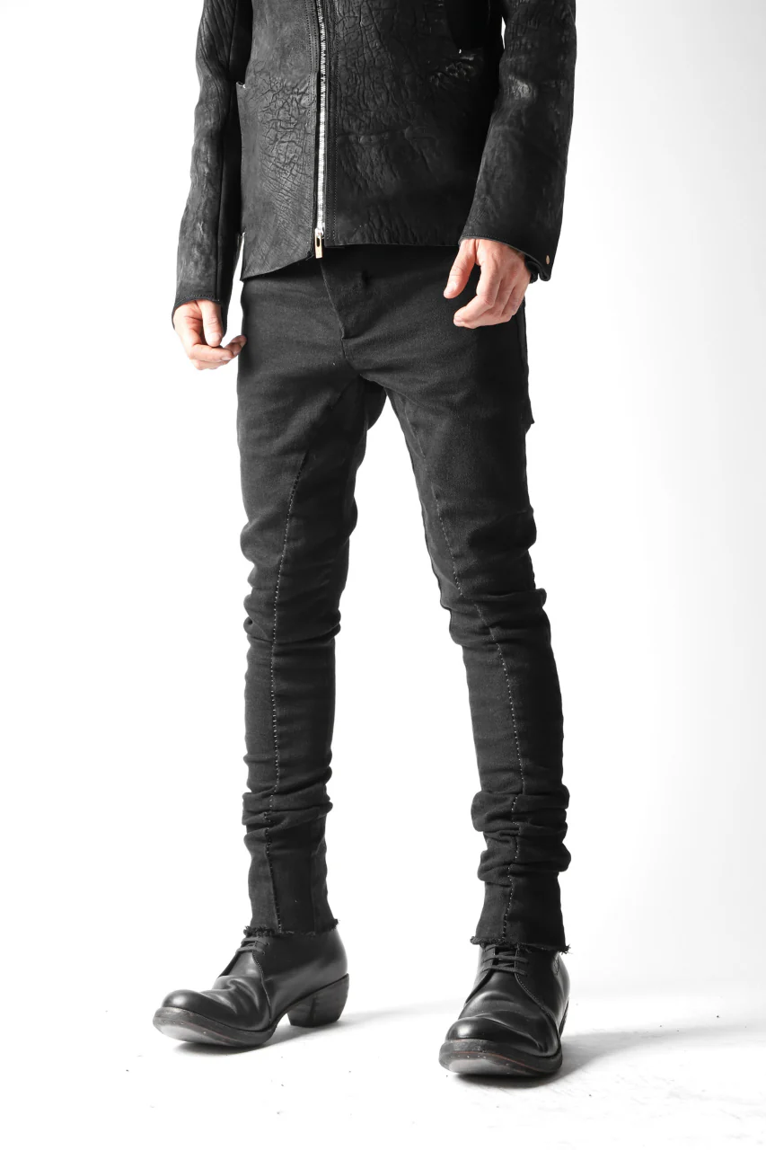 thomkrom OVERLOCKED BIAS FRONT SKINNY / STRETCH DENIM (BLACK) - Image 6