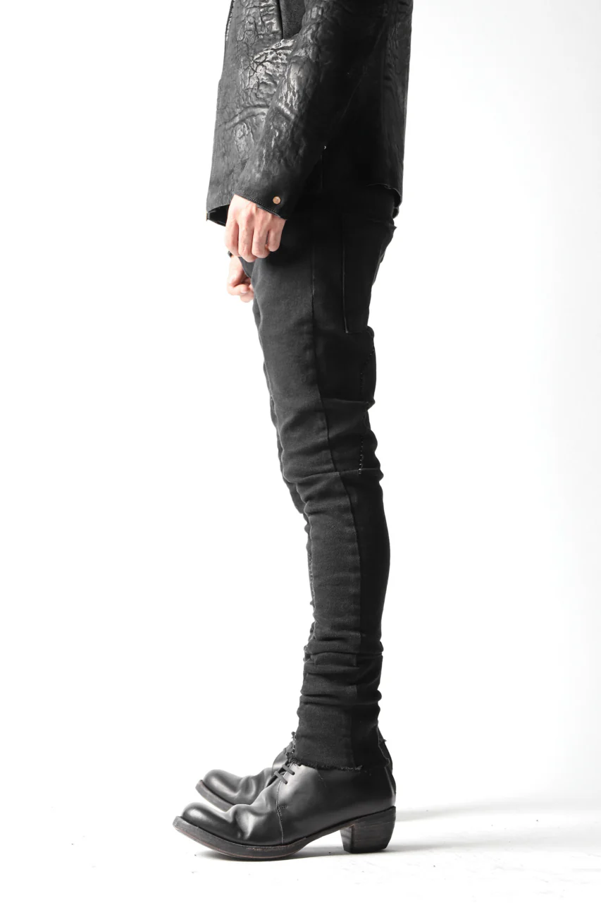 thomkrom OVERLOCKED BIAS FRONT SKINNY / STRETCH DENIM (BLACK) - Image 7