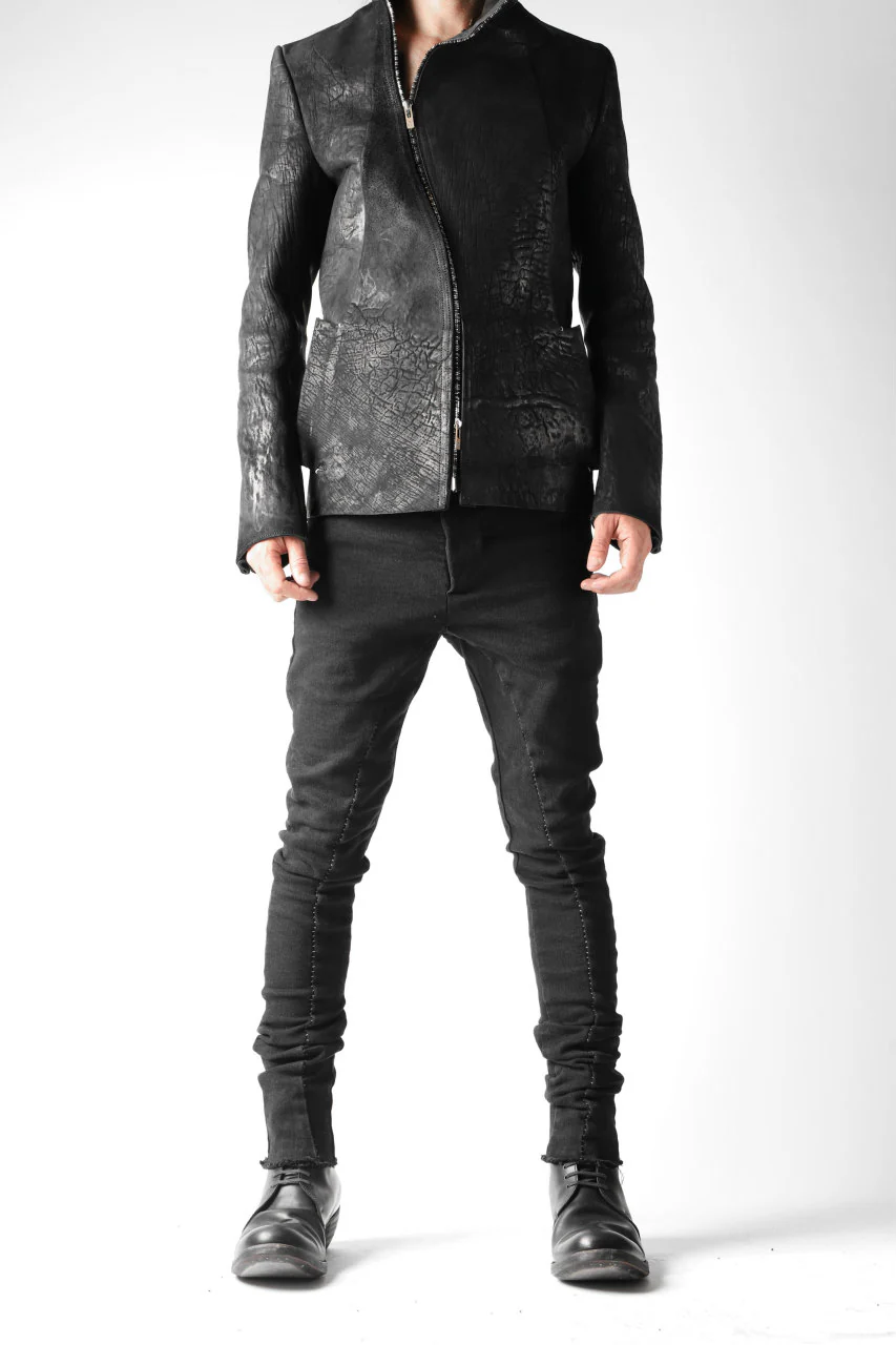thomkrom OVERLOCKED BIAS FRONT SKINNY / STRETCH DENIM (BLACK) - Image 8