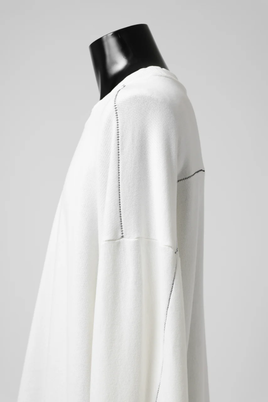 thomkrom OVERLOCKED RELAX L/S TOPS / FRENCH TERRY ORGANIC (OFF WHITE) - Image 10