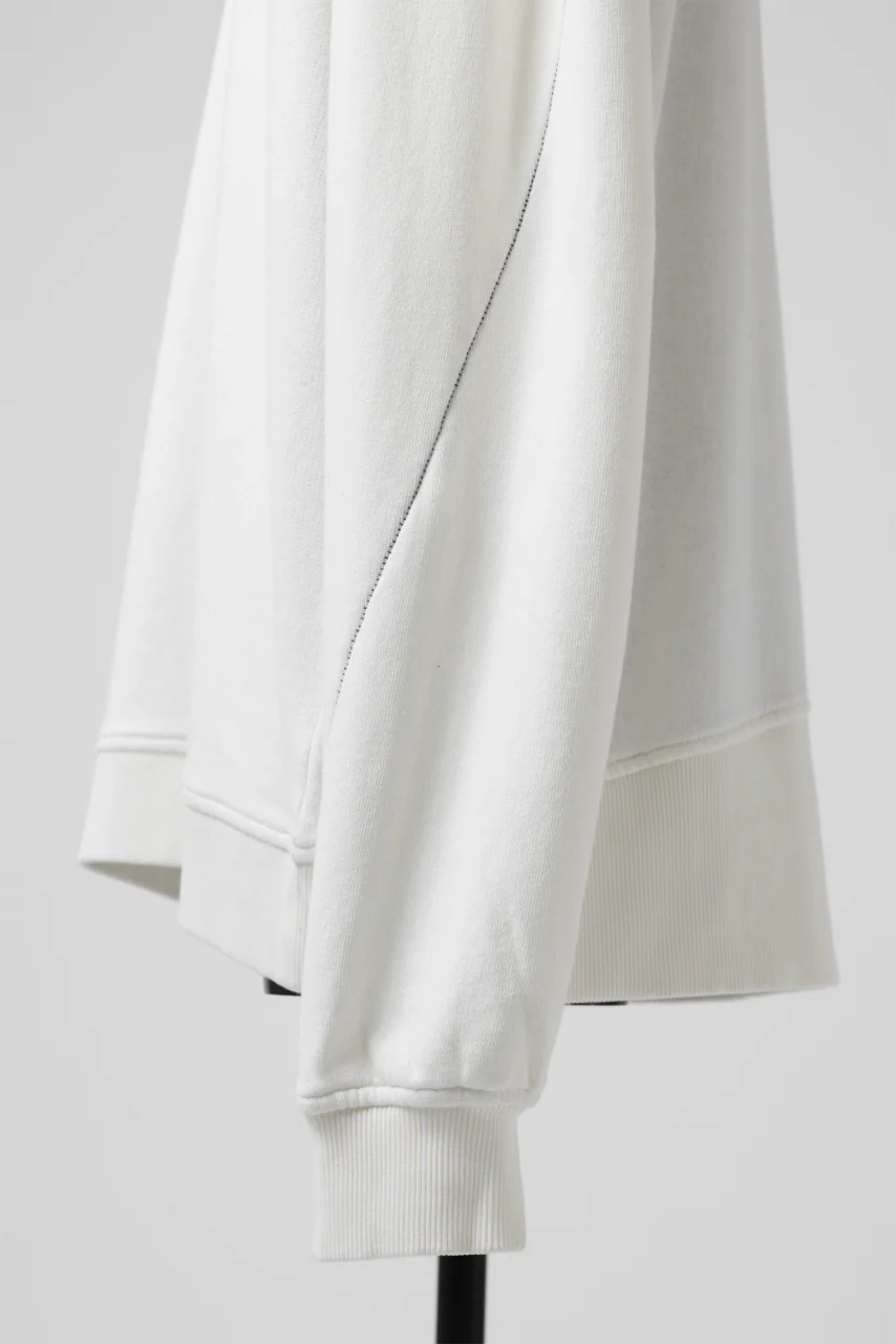 thomkrom OVERLOCKED RELAX L/S TOPS / FRENCH TERRY ORGANIC (OFF WHITE) - Image 11