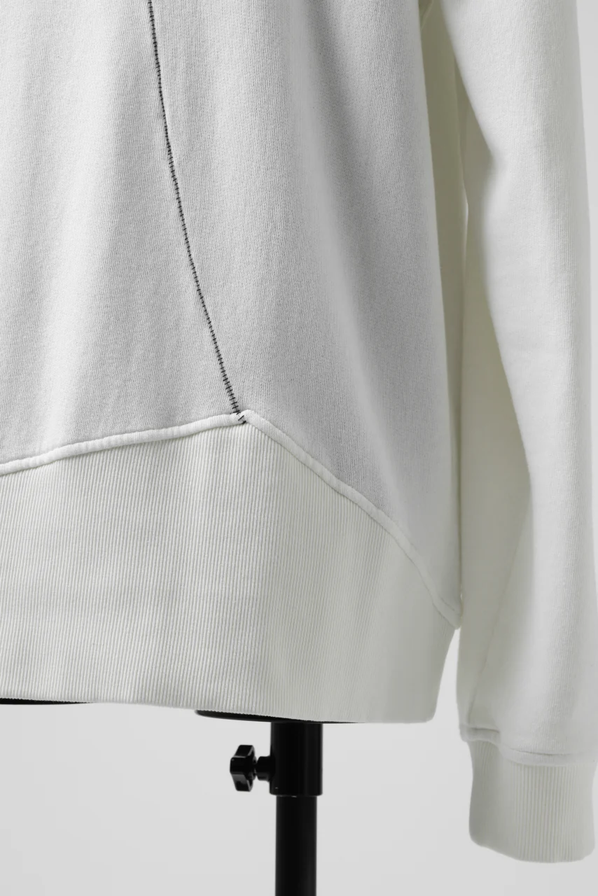 thomkrom OVERLOCKED RELAX L/S TOPS / FRENCH TERRY ORGANIC (OFF WHITE) - Image 12