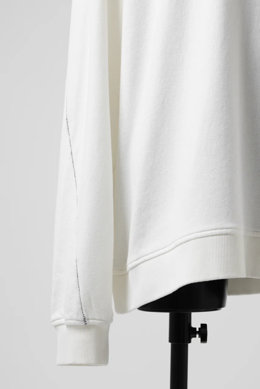 thomkrom OVERLOCKED RELAX L/S TOPS / FRENCH TERRY ORGANIC (OFF WHITE) - Image 14
