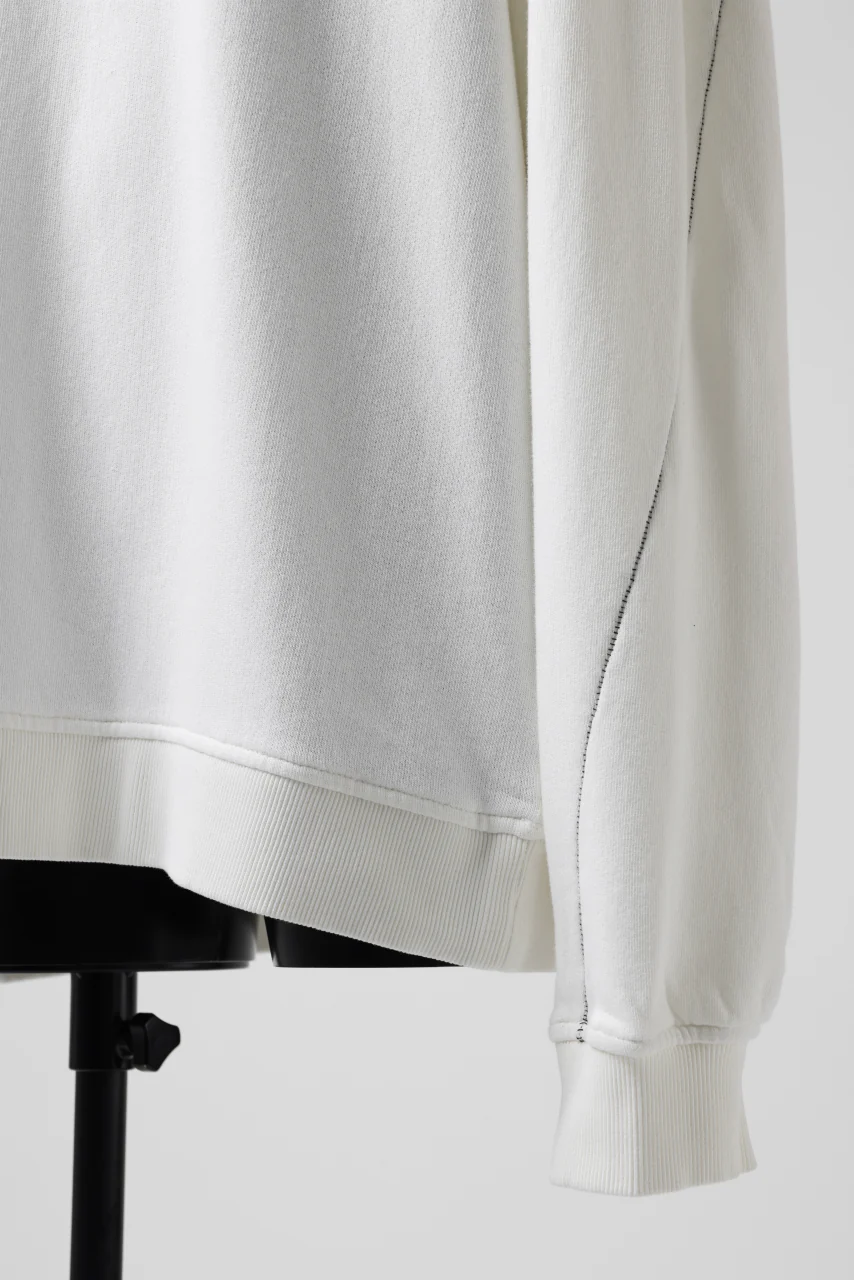 thomkrom OVERLOCKED RELAX L/S TOPS / FRENCH TERRY ORGANIC (OFF WHITE) - Image 17