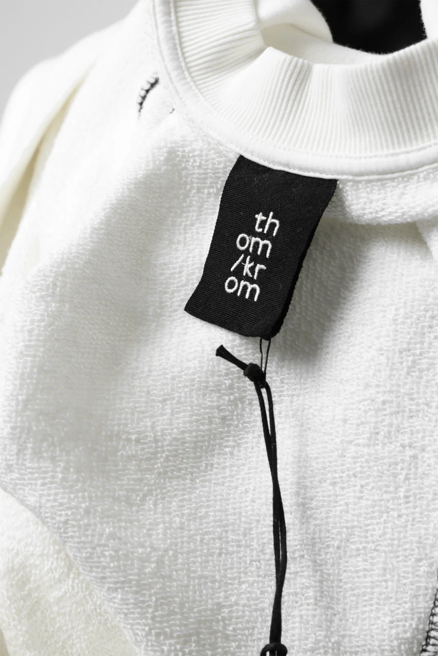 thomkrom OVERLOCKED RELAX L/S TOPS / FRENCH TERRY ORGANIC (OFF WHITE) - Image 18