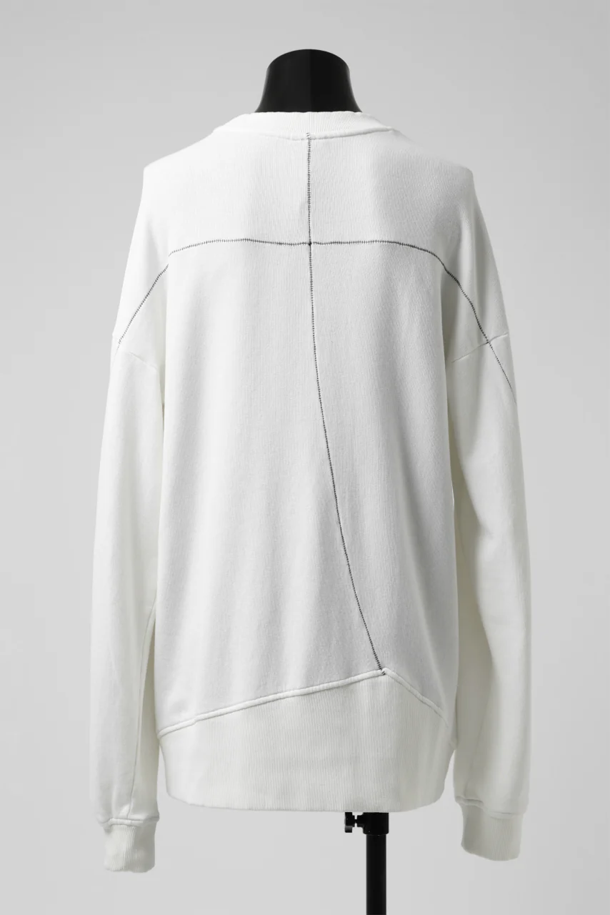 thomkrom OVERLOCKED RELAX L/S TOPS / FRENCH TERRY ORGANIC (OFF WHITE) - Image 5