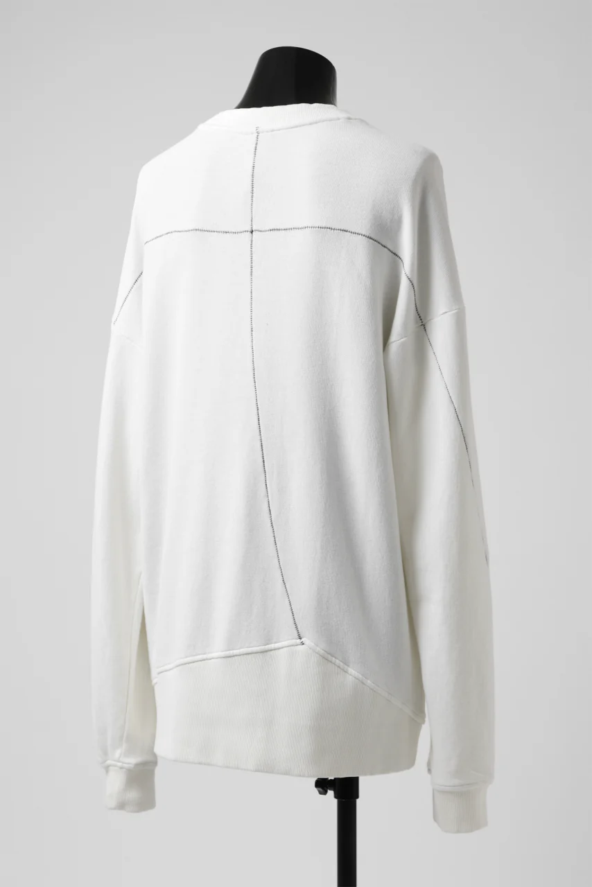 thomkrom OVERLOCKED RELAX L/S TOPS / FRENCH TERRY ORGANIC (OFF WHITE) - Image 6