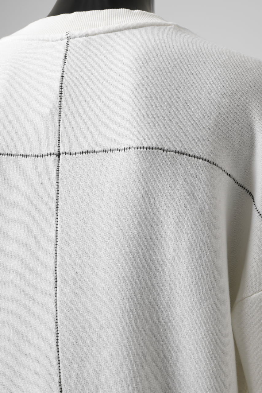thomkrom OVERLOCKED RELAX L/S TOPS / FRENCH TERRY ORGANIC (OFF WHITE) - Image 8