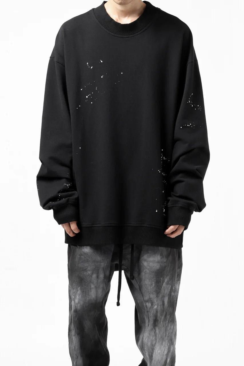 thomkrom PULLOVER TOPS SCATTER PAINT / FRENCH TERRY ORGANIC (BLACK T108)