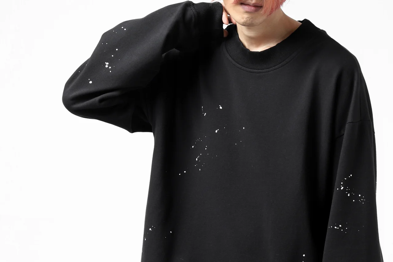 thomkrom PULLOVER TOPS SCATTER PAINT / FRENCH TERRY ORGANIC (BLACK T108) - Image 19