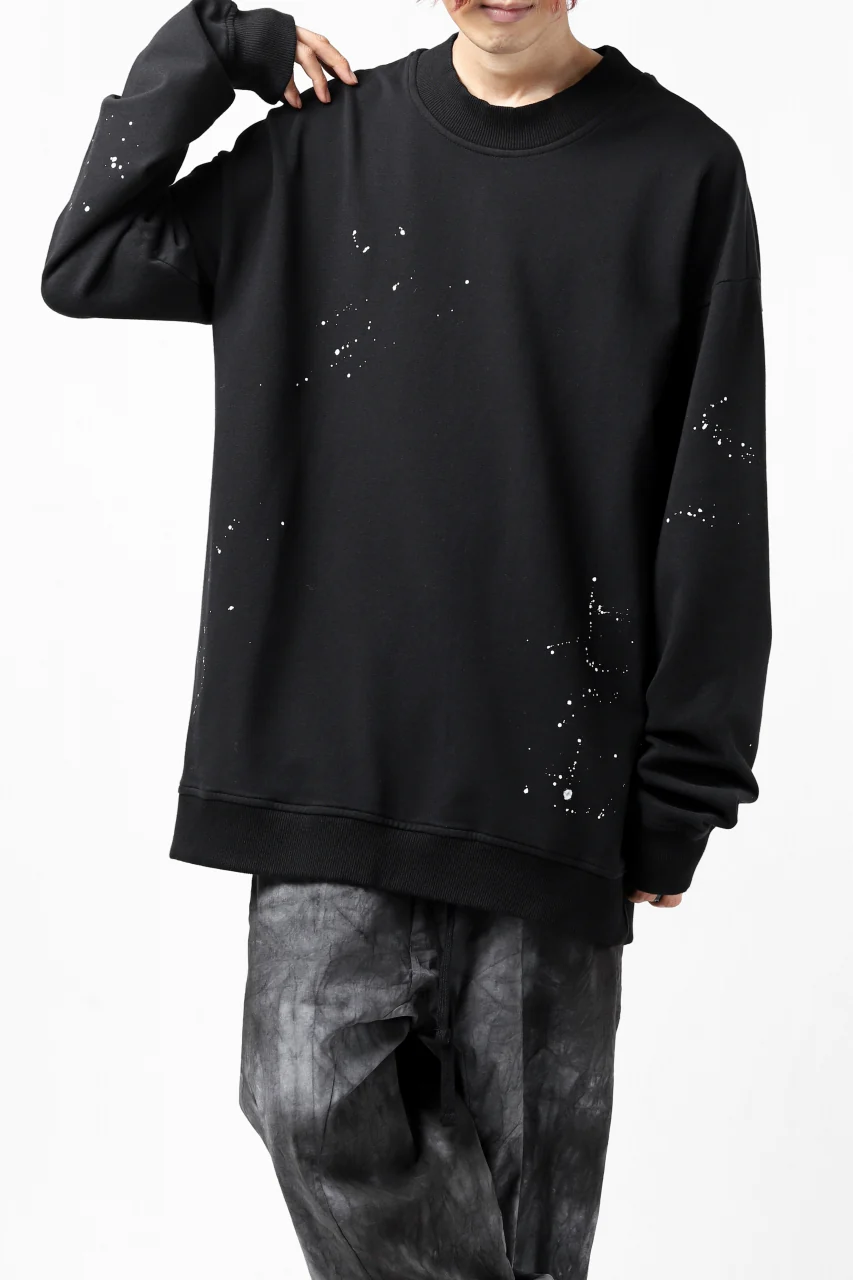 thomkrom PULLOVER TOPS SCATTER PAINT / FRENCH TERRY ORGANIC (BLACK T108) - Image 2