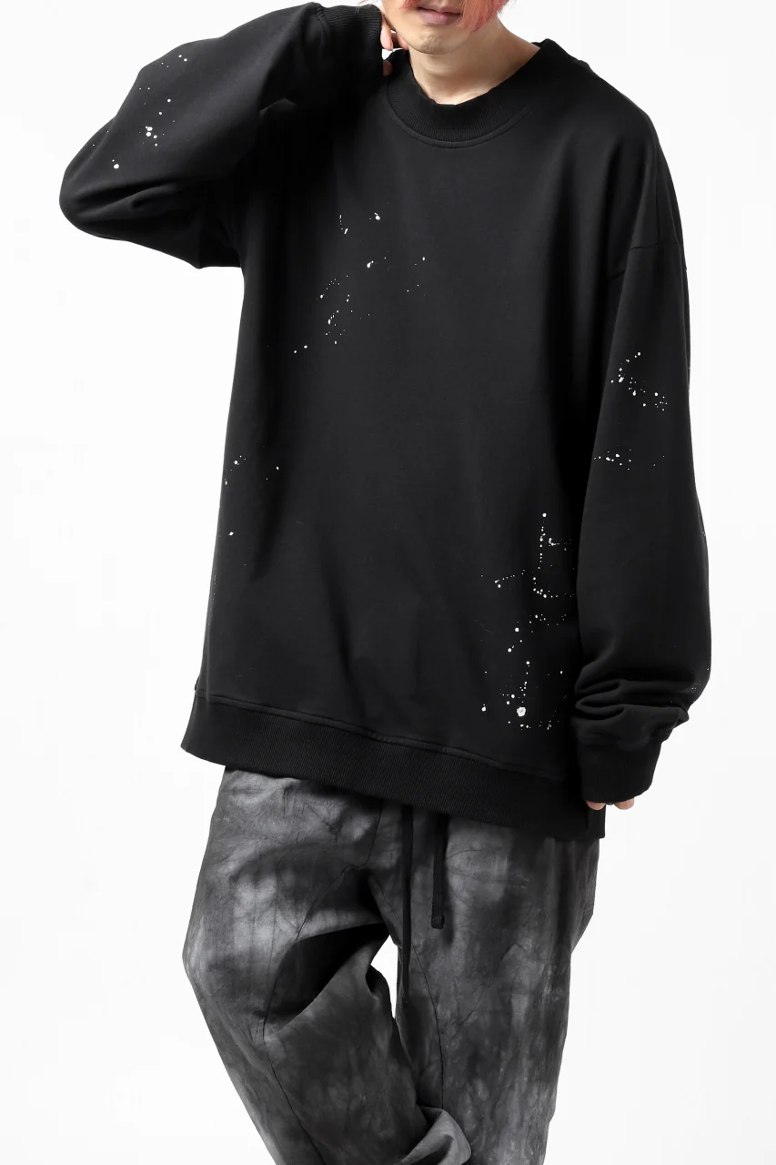 thomkrom PULLOVER TOPS SCATTER PAINT / FRENCH TERRY ORGANIC (BLACK T108) - Image 4