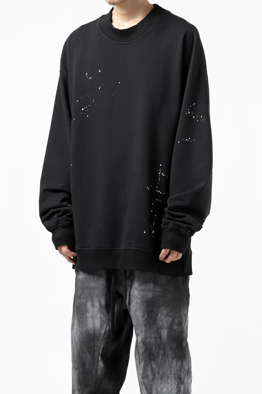 thomkrom PULLOVER TOPS SCATTER PAINT / FRENCH TERRY ORGANIC (BLACK T108) - Image 5