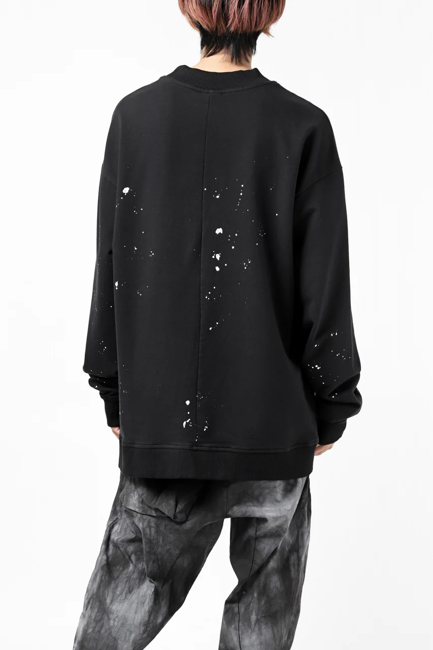 thomkrom PULLOVER TOPS SCATTER PAINT / FRENCH TERRY ORGANIC (BLACK T108) - Image 6