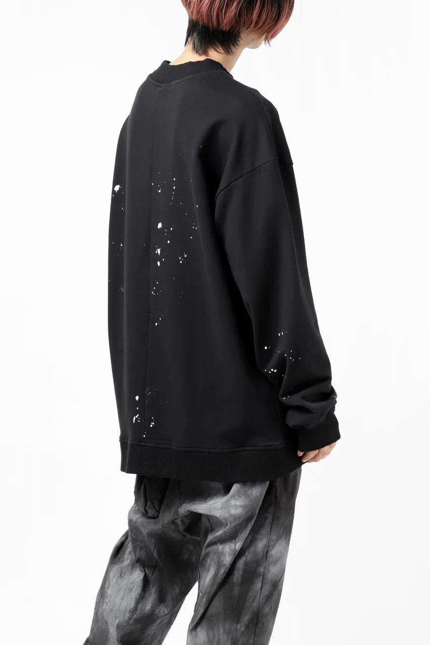 thomkrom PULLOVER TOPS SCATTER PAINT / FRENCH TERRY ORGANIC (BLACK T108) - Image 8