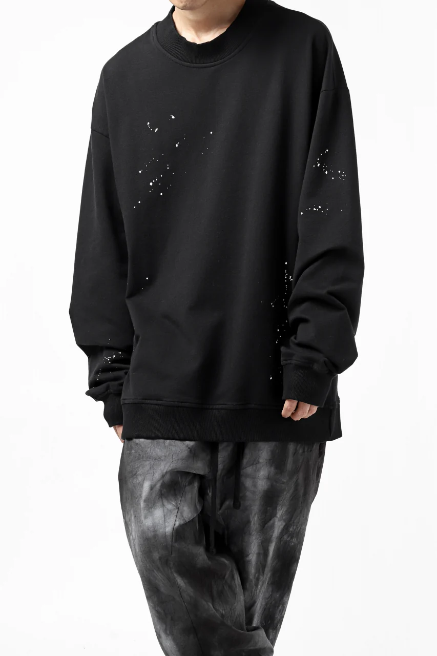 thomkrom PULLOVER TOPS SCATTER PAINT / FRENCH TERRY ORGANIC (BLACK T108) - Image 9