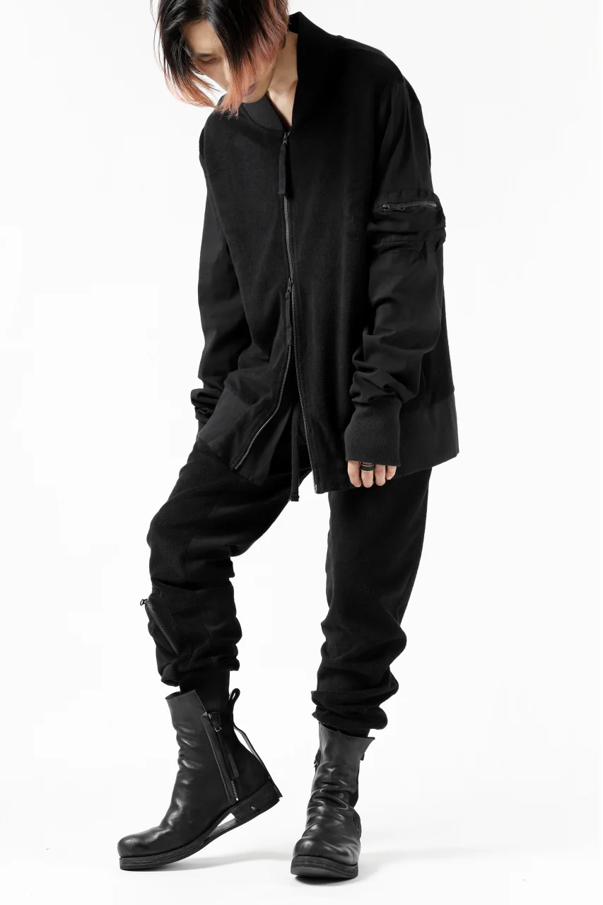 thomkrom RADICAL POCKETS EASY TROUSERS / SOFT FROTTEE (BLACK) - Image 21