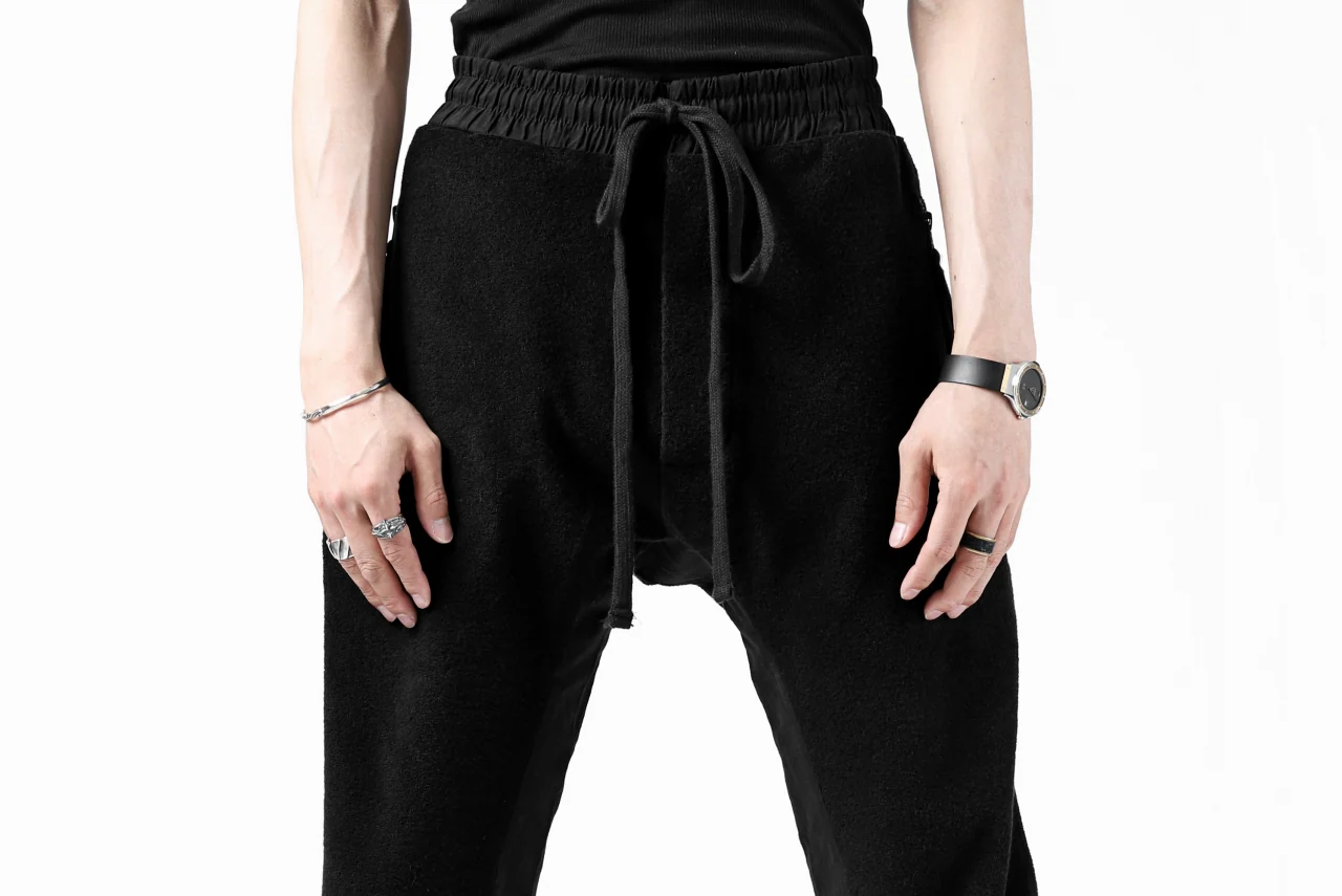 thomkrom RADICAL POCKETS EASY TROUSERS / SOFT FROTTEE (BLACK) - Image 30