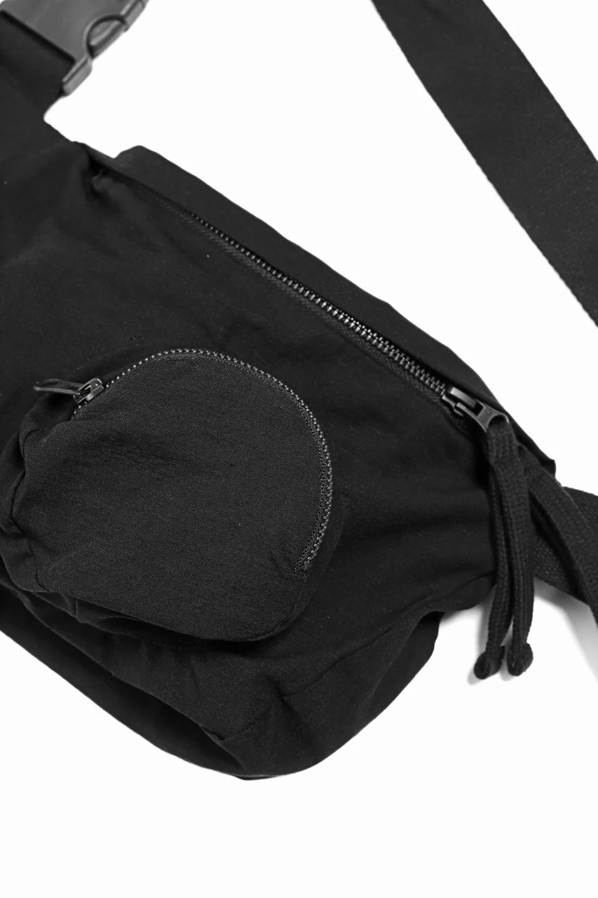 thomkrom RADICAL ZIP BAG / WOVEN ELASTIC (BLACK) - Image 5