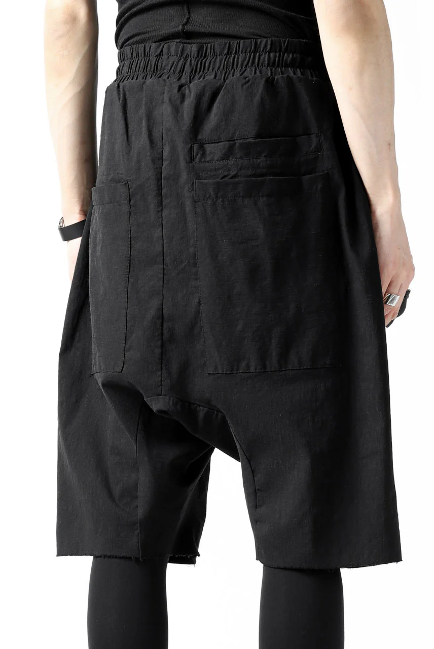 thomkrom RADICAL ZIP-POC DROPCROTCH SHORTS (BLACK) - Image 13