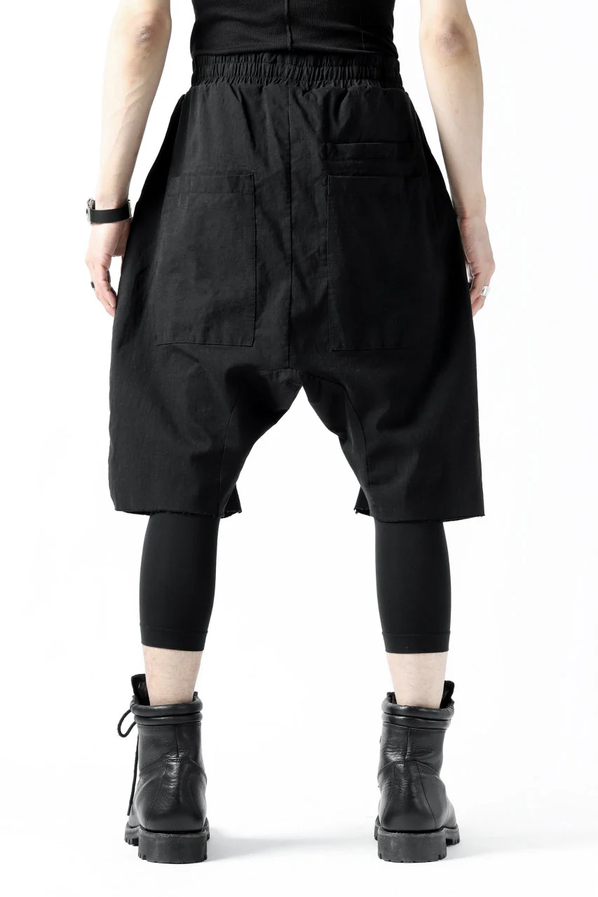 thomkrom RADICAL ZIP-POC DROPCROTCH SHORTS (BLACK) - Image 6