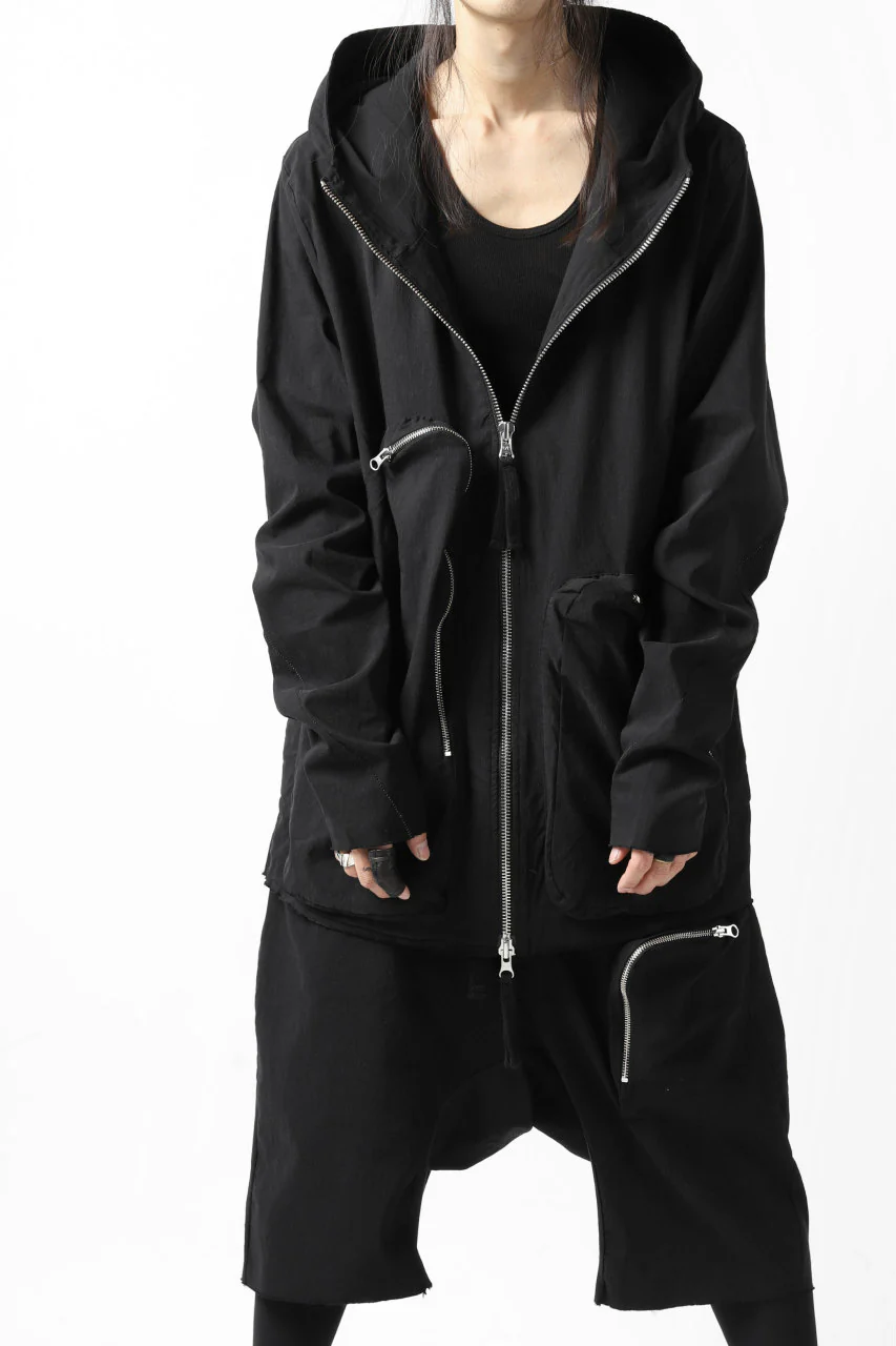 thomkrom RADICAL ZIP-POC HOODED JACKET (BLACK) - Image 10