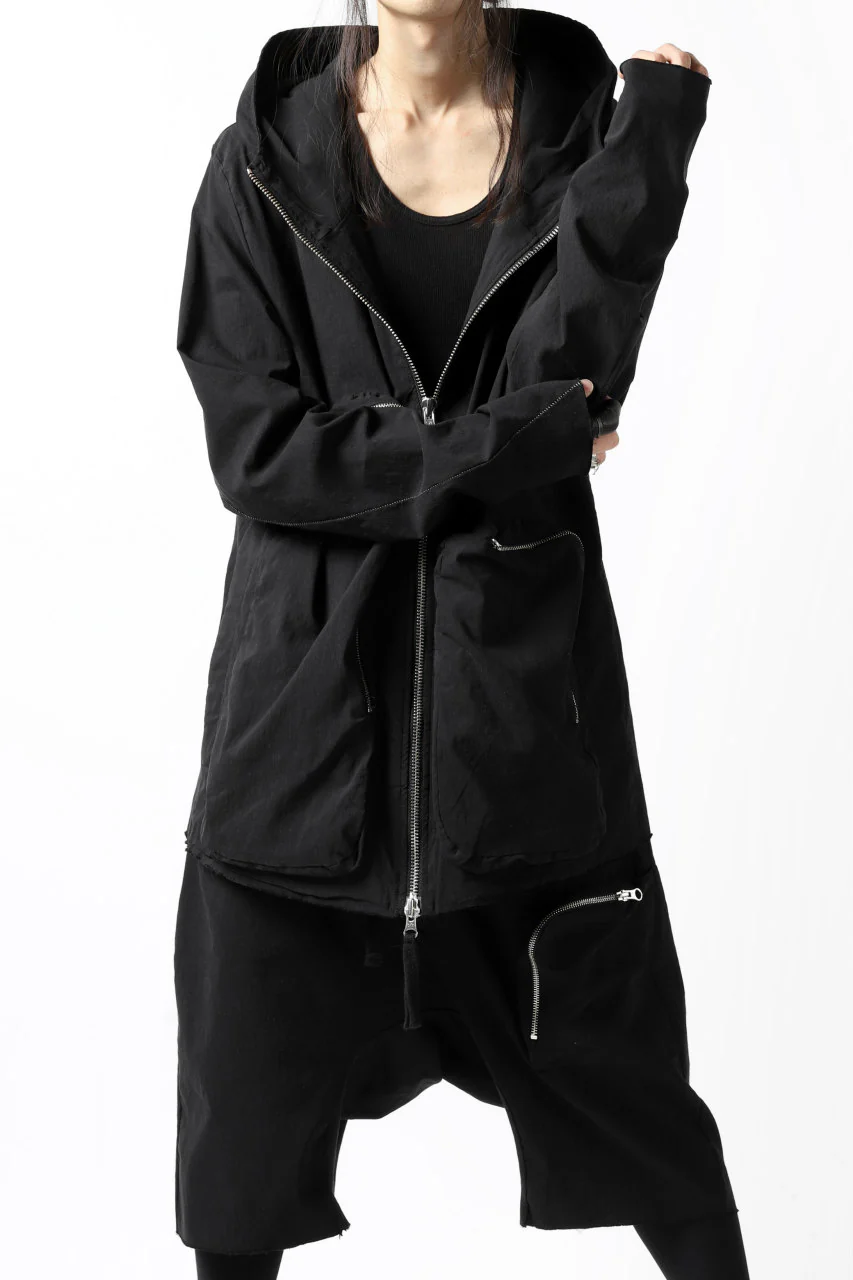thomkrom RADICAL ZIP-POC HOODED JACKET (BLACK) - Image 12