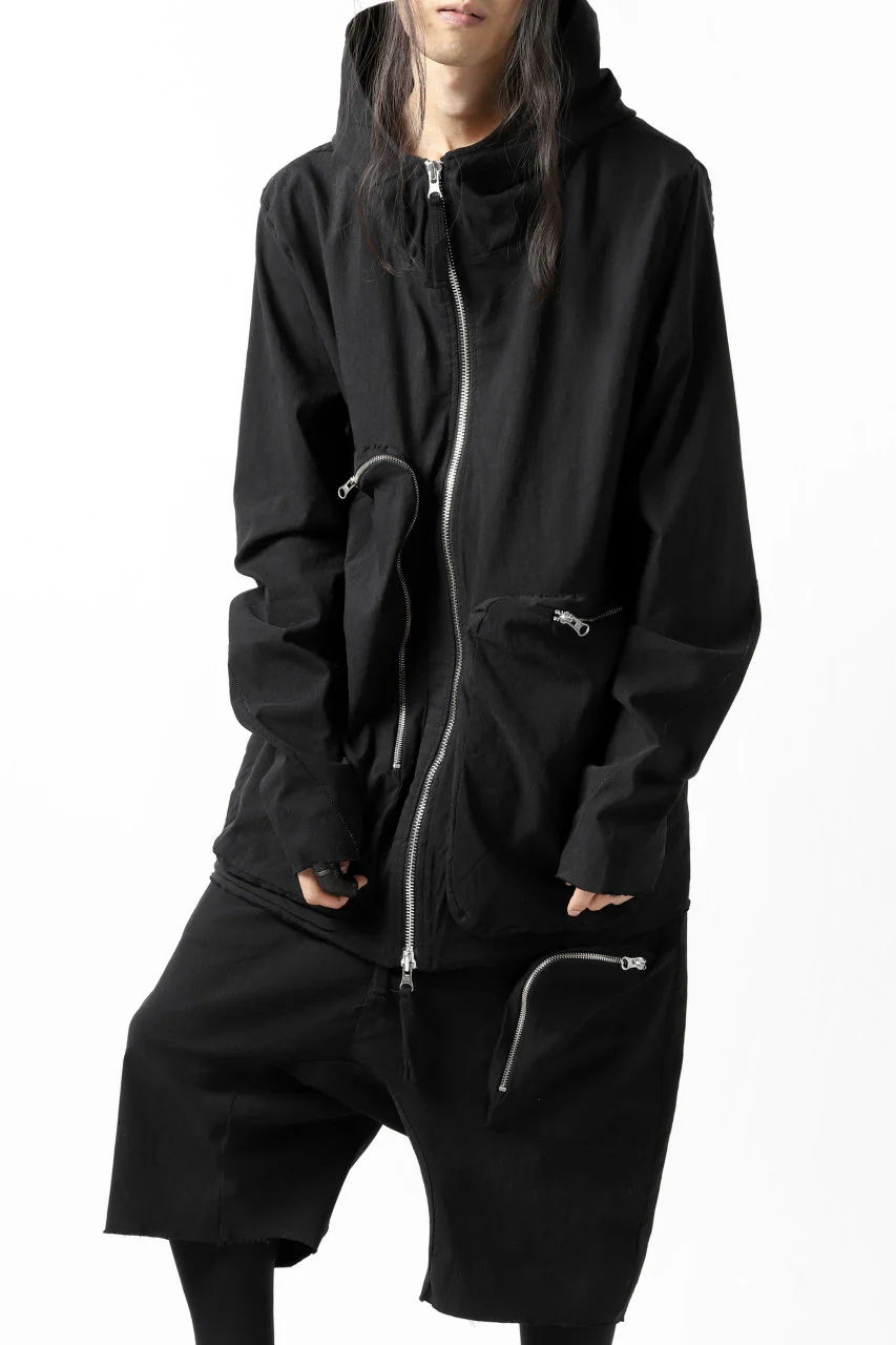 thomkrom RADICAL ZIP-POC HOODED JACKET (BLACK) - Image 2